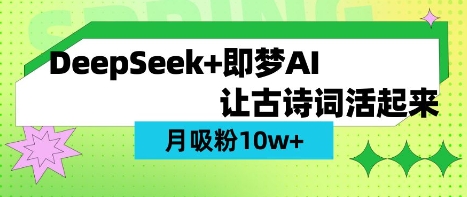 用DeepSeek做AI 古诗词视频，涨粉 10W+(保姆级教程)-轻创终点站